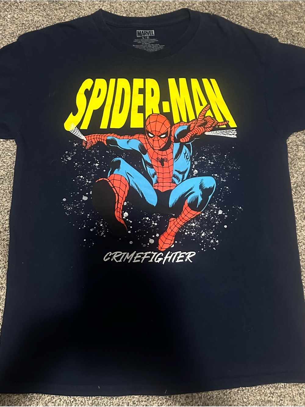 Marvel Black Spider-Man Graphic Tee nwot